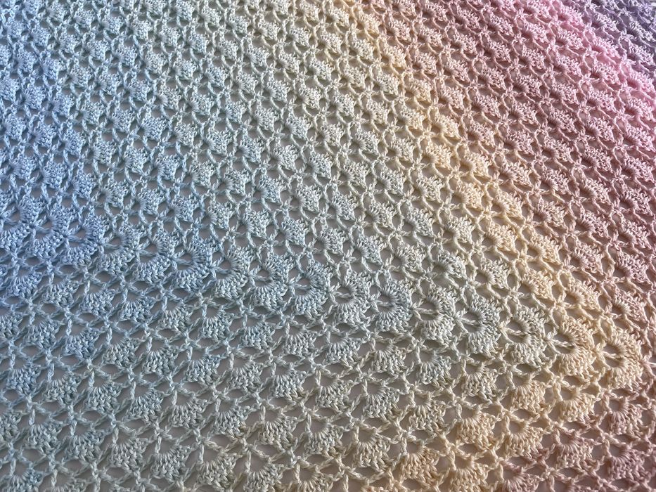 Chusta szal ma szydełku ręcznie robiona handmade