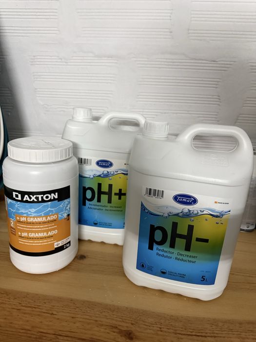 Produtos para Piscina/Jacuzzi (Ph+, Ph+ granulado e Ph-)