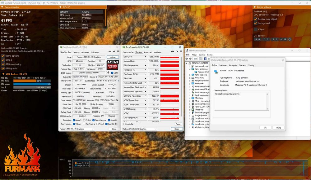 Karta graficzna Sapphire Radeon RX 470 Nitro+ 4GB GDDR5 256bit