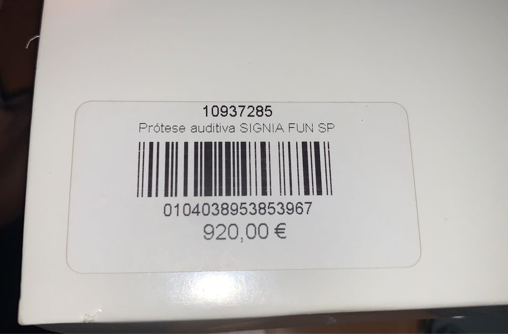 Prótese auditiva SIGNIA FUN SP nºSYG4351