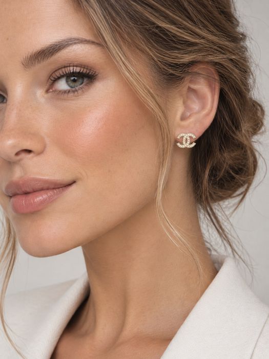 Kolczyki cc złote 1.2 cm białe perełki wkrętki sztyfty piękne stal chirurgiczna