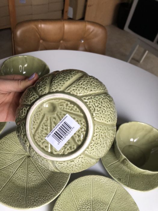 Conjunto loiças cerâmica frutas melão