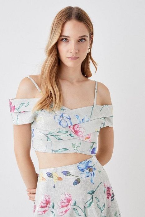 Coast 36 S Stylowy Top W Kwiaty H17347