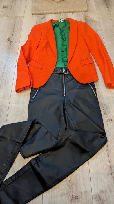 zestaw outfit komplet strój modny damski S 36  do biura  ubrania Zara