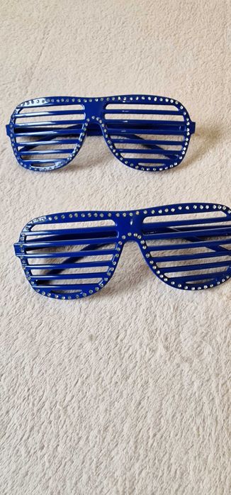 Okulary imprezowe disco koncert prywatka z kryształami 2 sztuki!!!