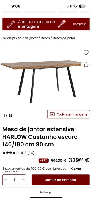 Mesa de jantar extensivel