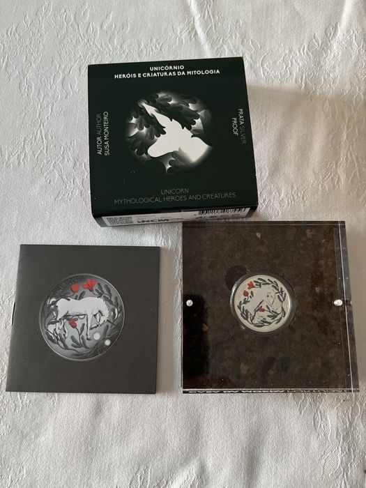 Unicornio Moeda Proof Colorida