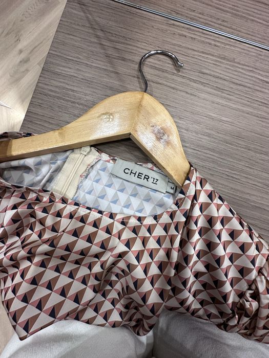 Шовкова сукня cher17 зі складками, розмір М