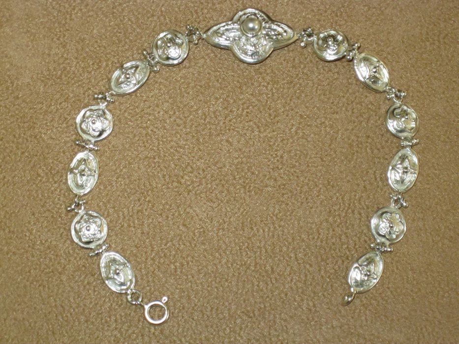 Pulseira Prata Maciça de Lei 925`/.. C/Contraste