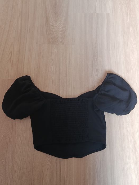 Bluzka elegancka czarna top.