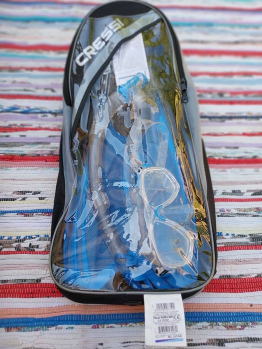 Kit Mergulho Novo Cressi Palau Marea Barbatanas + Máscara + Tubo