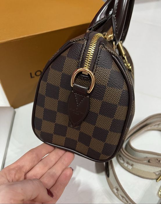 Сумка LV Louis Vuitton Speedy Damier Ebene Луи Виттон премиум