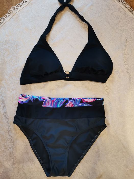 Kostium kąpielowy dwuczęściowy Butik rozm M, majtki wysoki stan