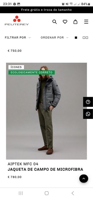 Casaco Peuterey -Tamanho-S/ M