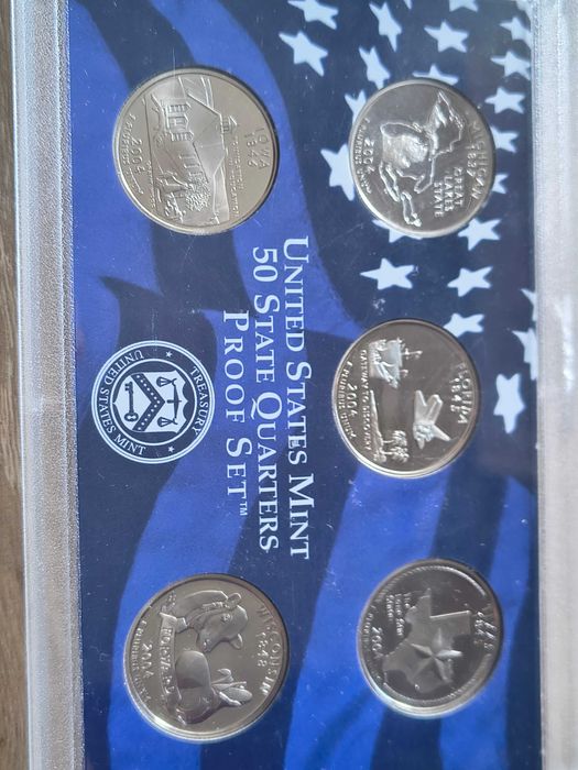 Monety USA Dolar Eisenhover set state quarters