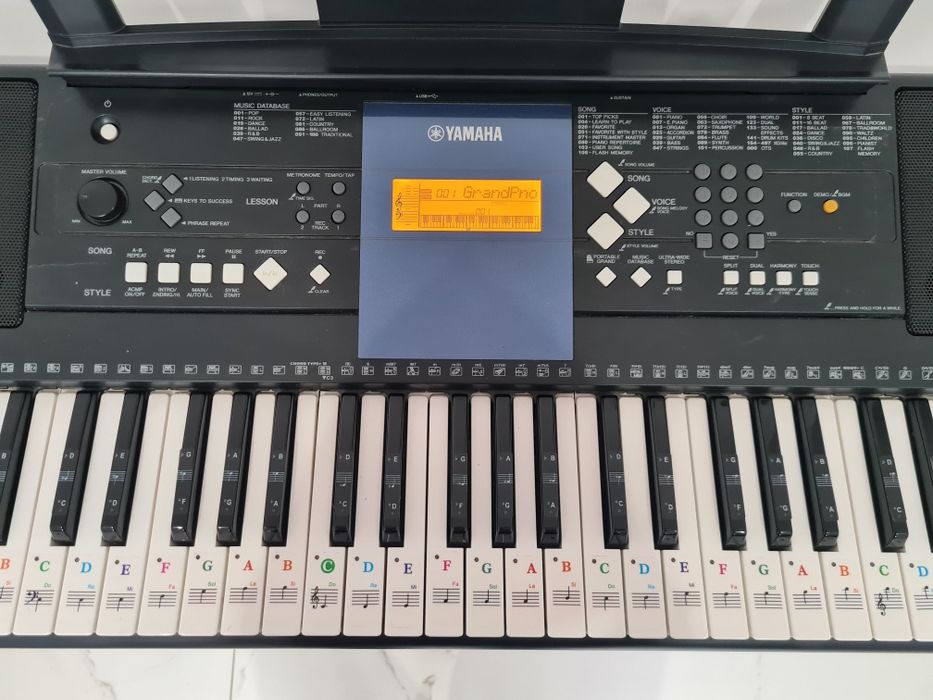 Keyboard Yamaha PSR E333 dynamiczna klawiatura stojak pokrowiec itp