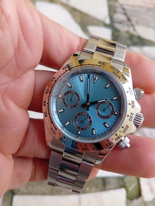 Cronógrafo azul VK Quartz