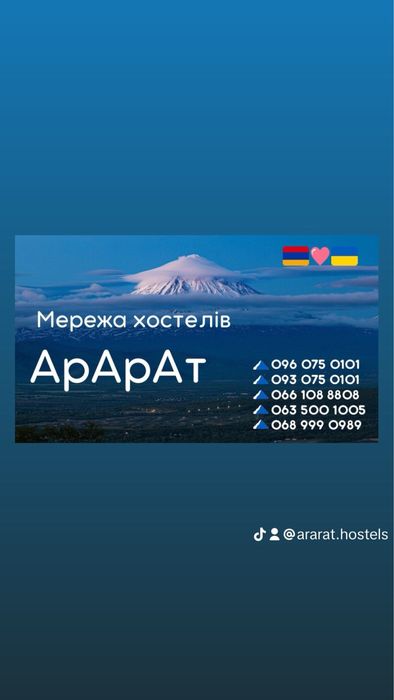 Готовий бізнес-мережа хостелів Арарат
