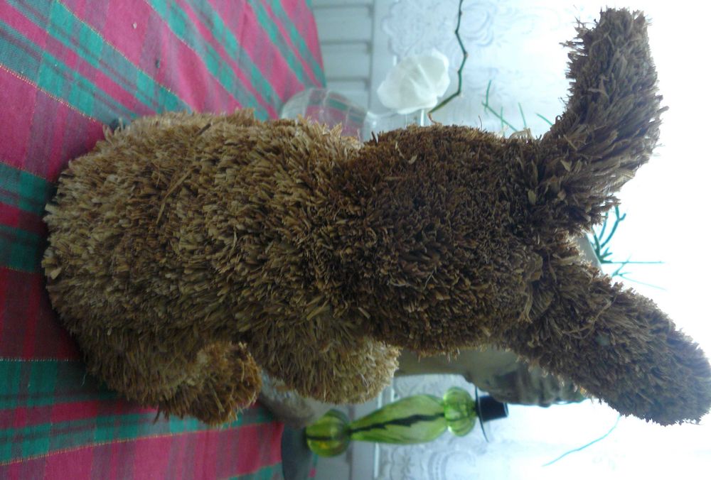 Zając królik ozdoba 31 cm + jajko handmade wstążeczka ceki