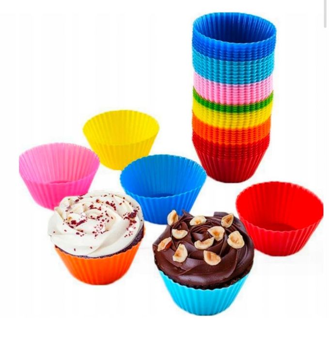 Foremki silikonowe babeczki muffiny zestaw 6 szt.