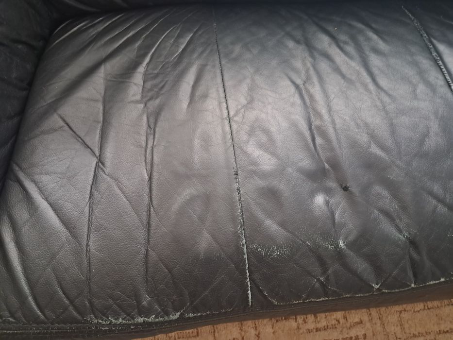 rogówka ze skóry naturalnej, czarna,spanie