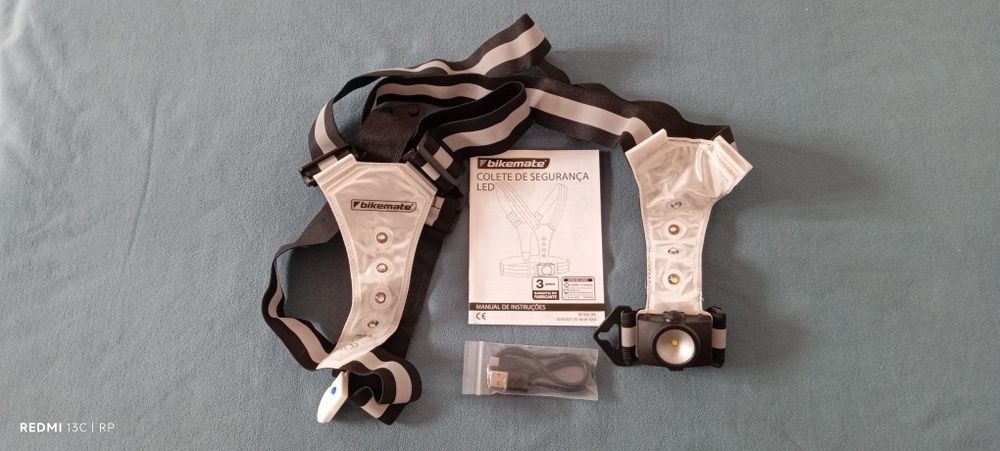 Colete caminhada/bicicleta/moto LED's