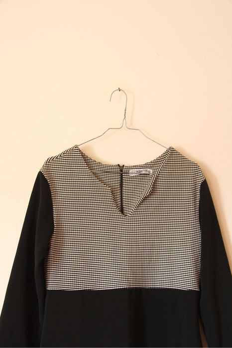 Vestido preto e branco Cadena 40