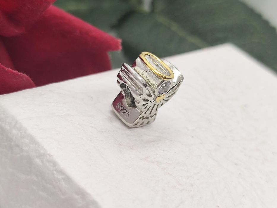 Charm's zawieszka dwustronny anioł aniołek S925