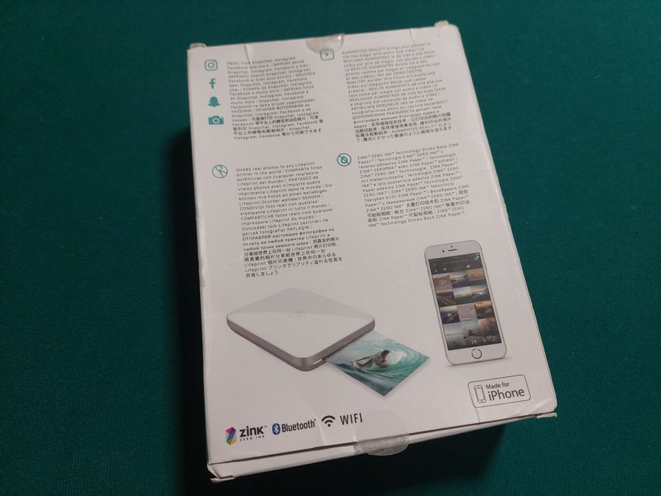 Impressora fotos lifeprint de médio formato 3x4 pol