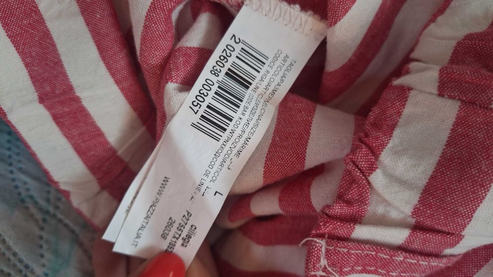 Льняні брюки палаццо у смужку