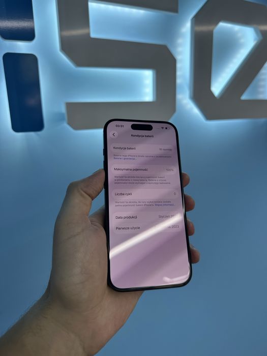 iPhone 15 PRO 256GB BATERIA 100% GWARANCJA 12 !!!