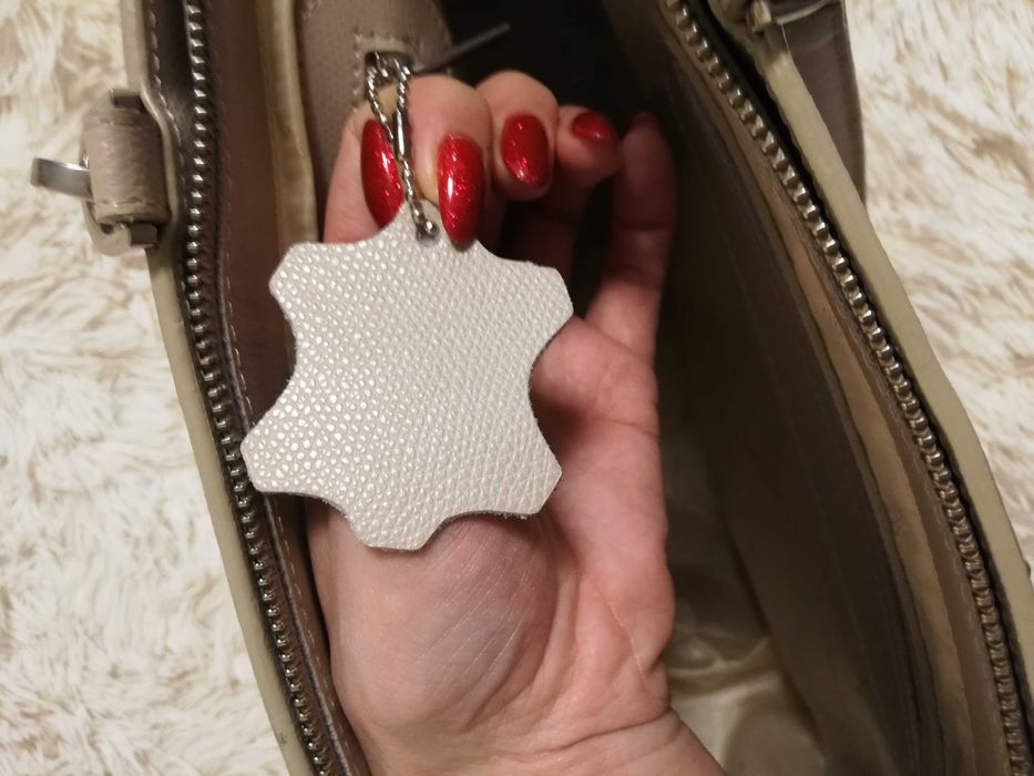 skórzana torebka Gino Rossi beż shoper bag jak nowa