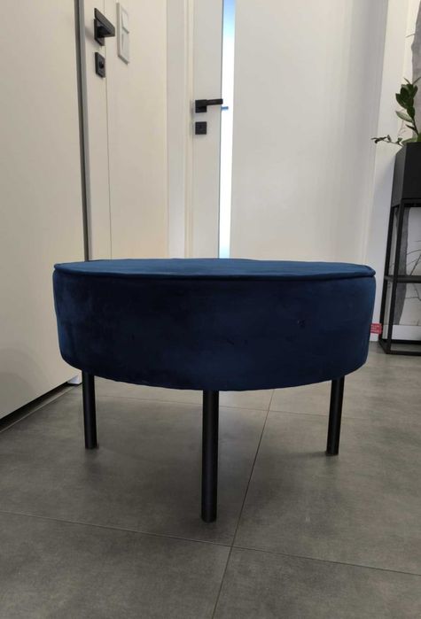 Puf Pufa granatowa okrągła BRW Black Red White