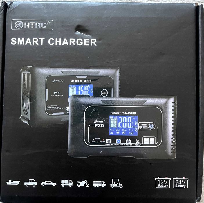 Зарядний пристрій HTRC P20 12В/20А для LiFePO4, кислотних, гелевих,AGM