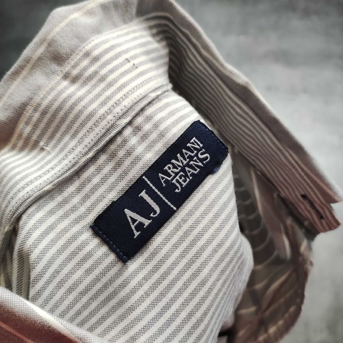 MĘSKA Koszula Elegancka Paski Bawełna PREMIUM Emporio Armani Jeans