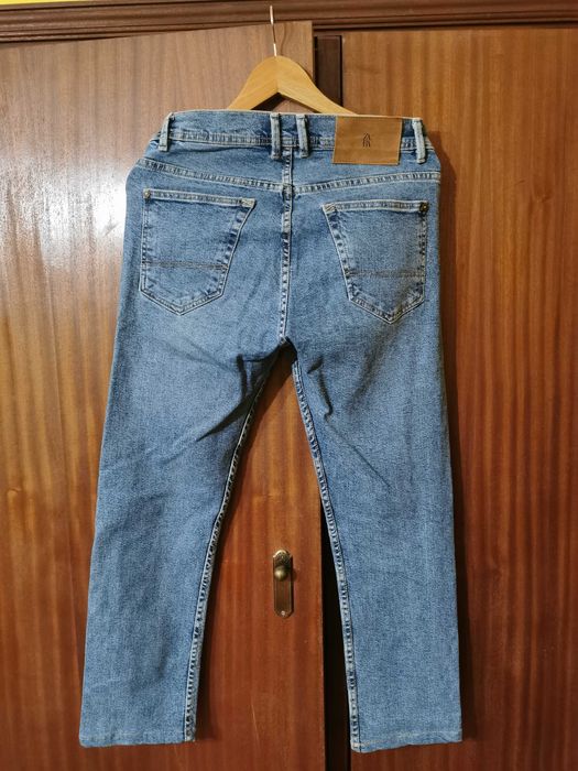 Calças de ganga azuis zara homem