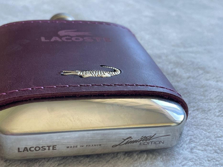 Фляга lacoste 180 мл. Нержавійка-шкіра Нова