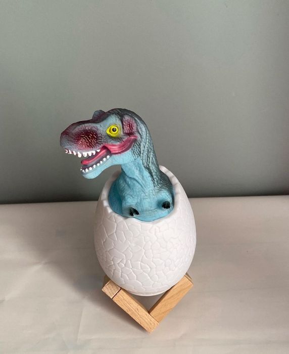 Нічник Яйце Динозавра 3D лампа 19 см акумуляторний