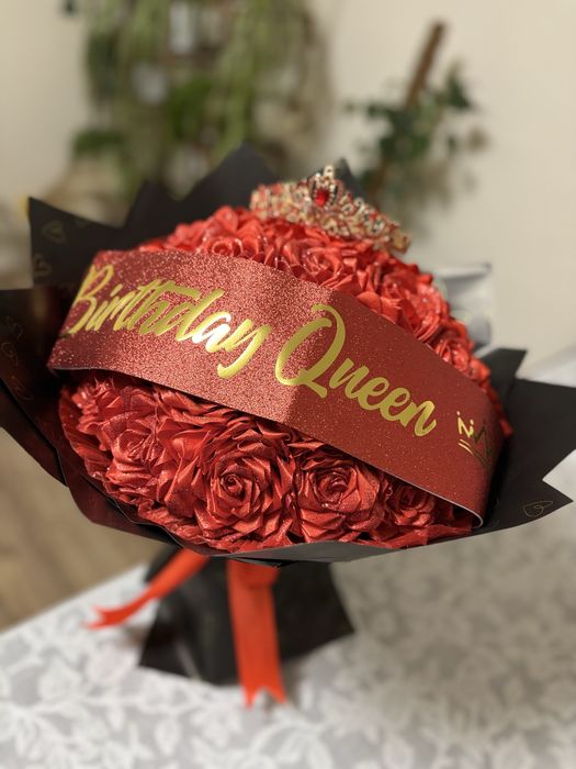 Bukiet wiecznych czerwonych róż 35szt zareczyny urodziny