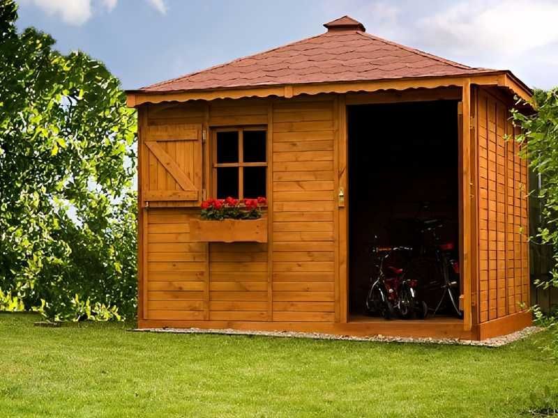 Domek Narzędziowy 3x3 4-spad Drewniany Producent Impregnacja Podłoga