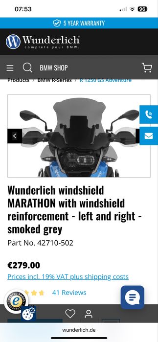 Vidro marathon wunderlich gs 1200/1250