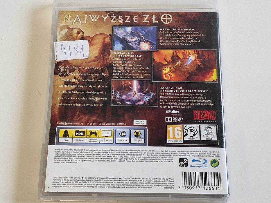 Diablo III PL Wersja PS3 Sklep Zamiana