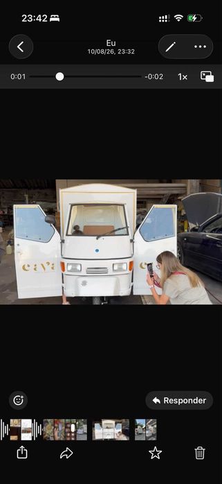 2 Piaggio Ape de eventos + reboque, Bar Móvel e Street Food