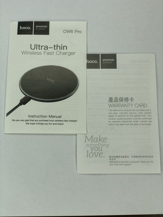 Ультратонка  бездротова зарядка Hoco CW6 Pro 15W: