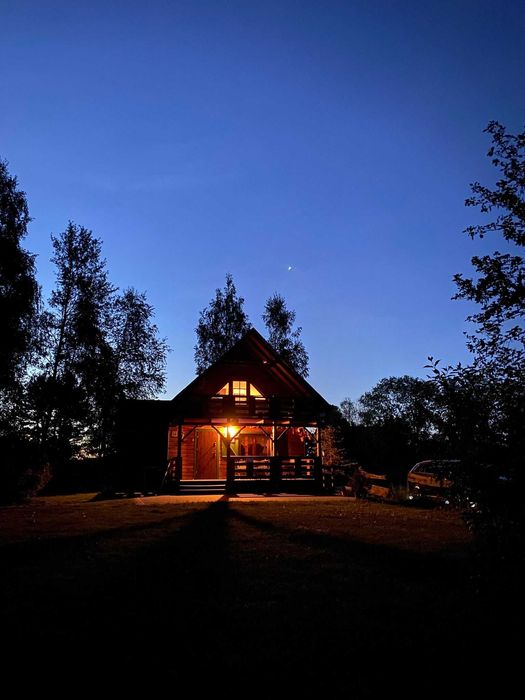 Domek dom drewniany jacuzzi balia ferie panieńskie kawalerskie