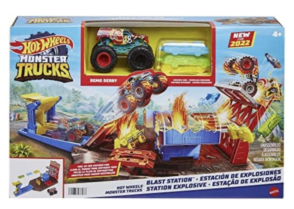 Трек Хот Вилс Приключения на станции Hot Wheels Monster Trucks!