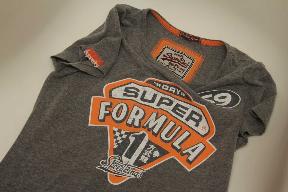 Superdry Jpn рр S футболка из меланжевого хлопка женская