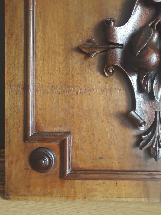 Painel de porta Antigo Entalhado à mão