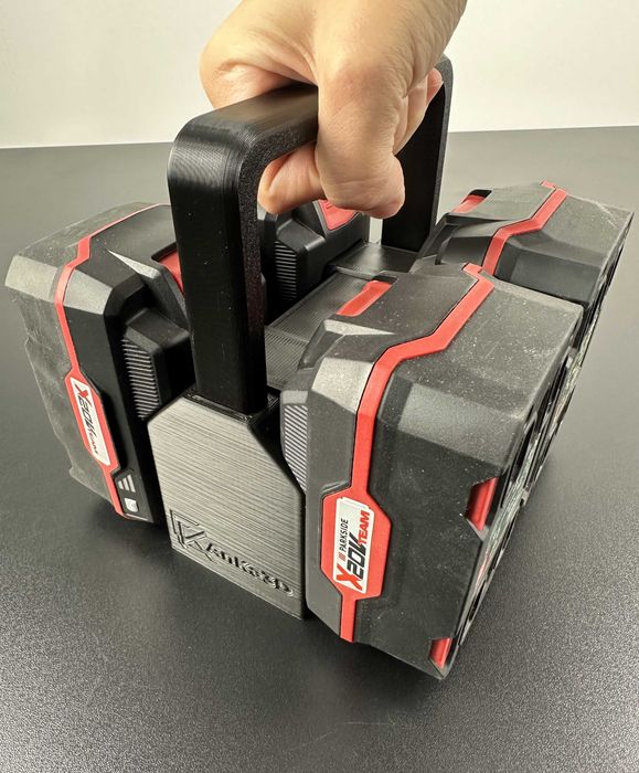 Koszyk na 4 akumulatory kompatybilne z Parkside X20V | AnKacreation3D