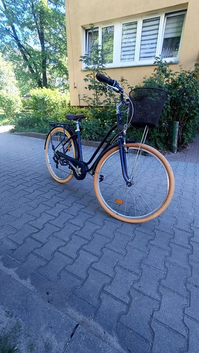Rower Damski   miejski B Twin Elops 520 Pokrowiec gratis